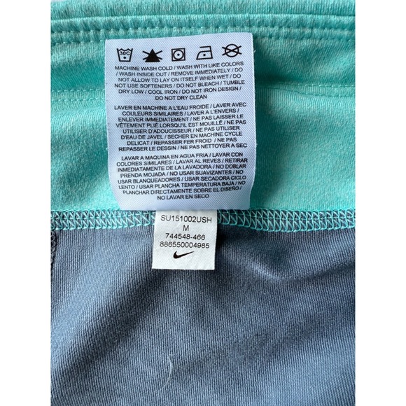 Nike Dri Fit Skirt Women Medium Aqua Mint Skort Built In Shorts Adjustable Gym - Picture 14 of 16